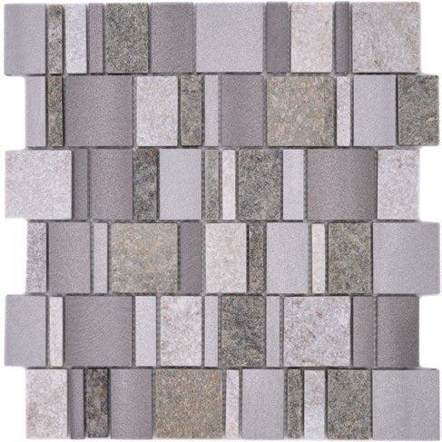 Royal 2663 Mix többféle színű szürke kő és többféle színű szürke alumínium mozaik
