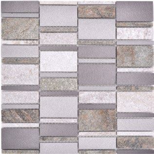 Royal 2662 Mix többféle színű szürke kő és többféle színű szürke alumínium mozaik