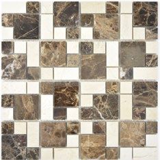 Royal 2595 Mix Barna és bézs fejtett márvány mozaik