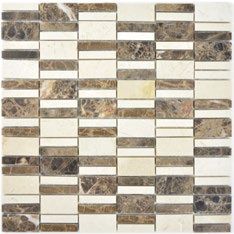 Royal 2581 Mix bézs barna fejtett márvány mozaik