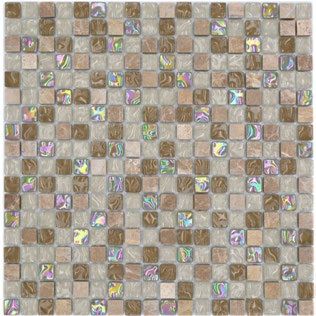Royal 2330 Bézs kő krém-bézs és irizáló rusztikus felületű fényes kristálymozaik