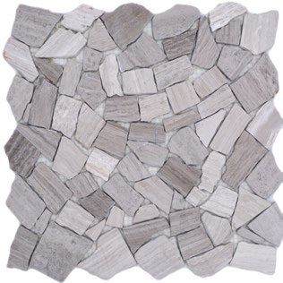 Royal 1227 Szürkés-bézs travertin kevert változó alakzatokban kőmozaik