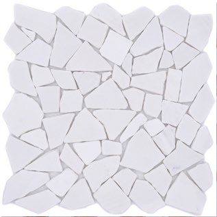 Royal 1215 Fehér márvány kevert különböző alakzatú mozaik