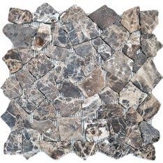 Royal 1224 Barna-bézs márványhatású kevert változó alakzatú mozaik