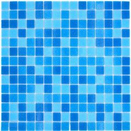 Royal 1551 Kék árnyalatok medence üvegmozaik papírkasírozású