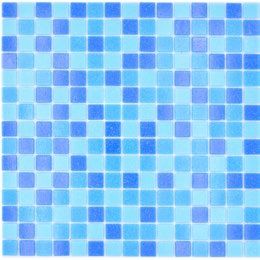 Royal 1553 Kék árnyalatok medence üvegmozaik papírkasírozású