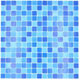 Royal 1556 Kék árnyalatok medence üvegmozaik papírkasírozású