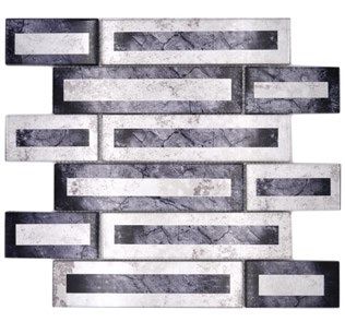 Royal 3105 Szürke-ezüst cementhatás fekete digital design mozaik