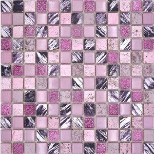 Royal 2251 Rózsaszín szemek nyomott mintás sima kristály fóliás ezüstös-rózsaszín és lila dekormozaik